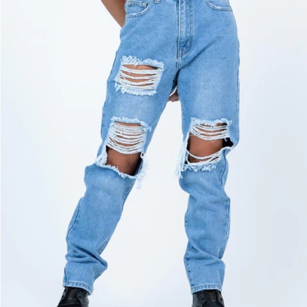 Distressed Blue Women's Jeans